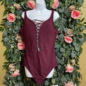 Target’s Aqua Green Lace Up Swimsuit